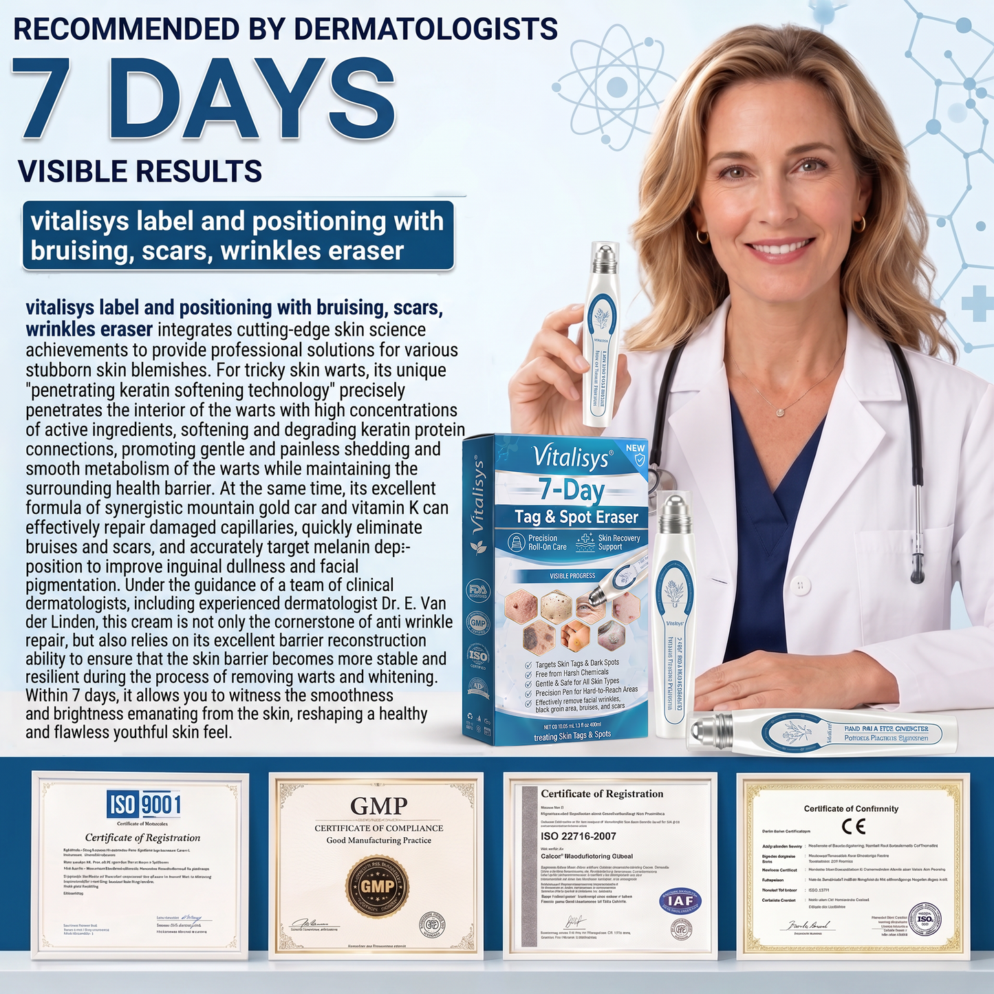 Authorized Flagship Store ✨|🌥️𝐕𝐢𝐭𝐚𝐥𝐢𝐬𝐲𝐬® 7-𝐷𝑎𝑦 𝗧𝐚𝐠 & 𝗦𝗽𝐨𝐭 𝐄𝐫𝒂𝒔𝒆𝒓(Zero Pain, Zero 𝐒𝐜𝐚𝒓𝒔 Rollerball)❤️|Removing moles, warts, facial wrinkles, bruises, scars