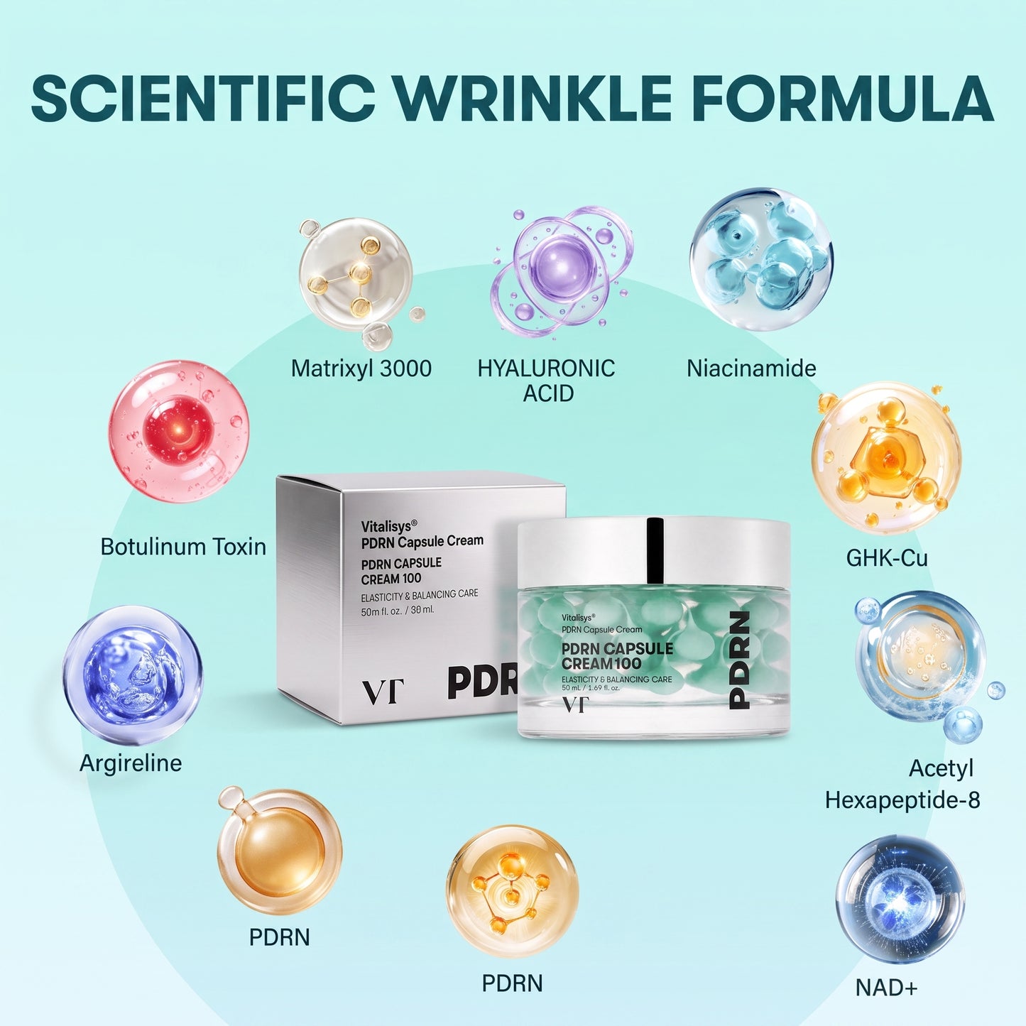 Authorized Flagship Store ✨|🌥️𝑽𝒊𝒕𝒂𝒍𝒊𝒔𝒚𝒔 𝑷𝑫𝑹𝑵 𝑪𝒂𝒑𝒔𝒖𝒍𝒆 𝑪𝒓𝒆𝒂𝒎 100|Anti aging, firming and lifting muscles Skin care, removal of stretch marks, breast enhancement, removal of chest lines, and skin repair.